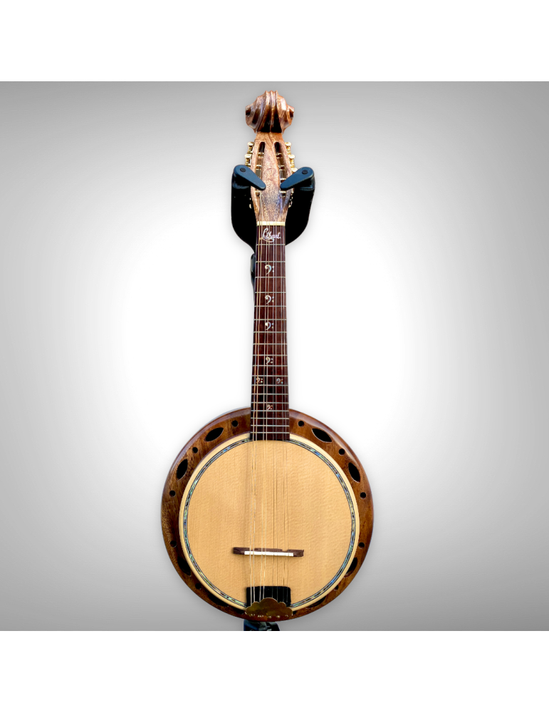 Banjo Luthart de madera pura, modelo BJ081222-2