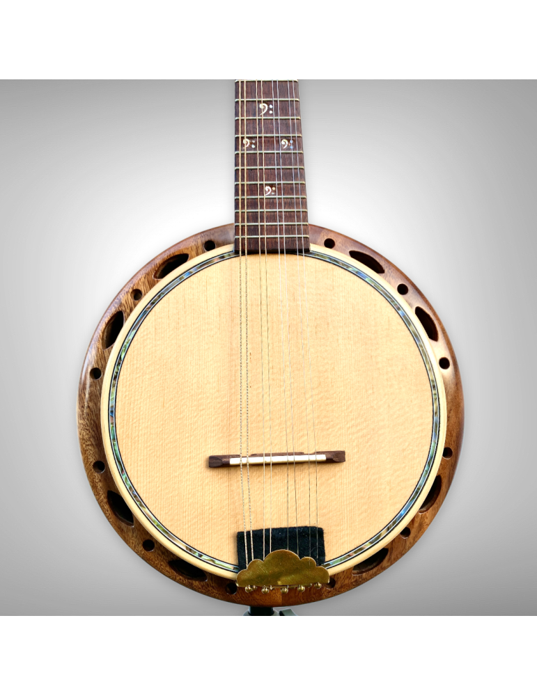 Banjo Luthart de madera pura, modelo BJ081222-2
