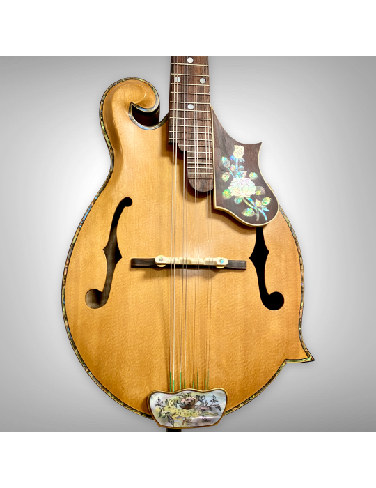 Mandolina Luthart F5: sonido brillante y arte en perla
