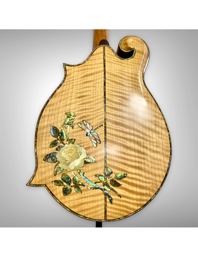 Mandolina Luthart F5: sonido brillante y arte en perla