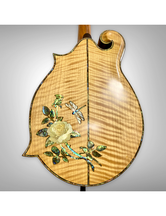Mandolina Luthart F5: sonido brillante y arte en perla