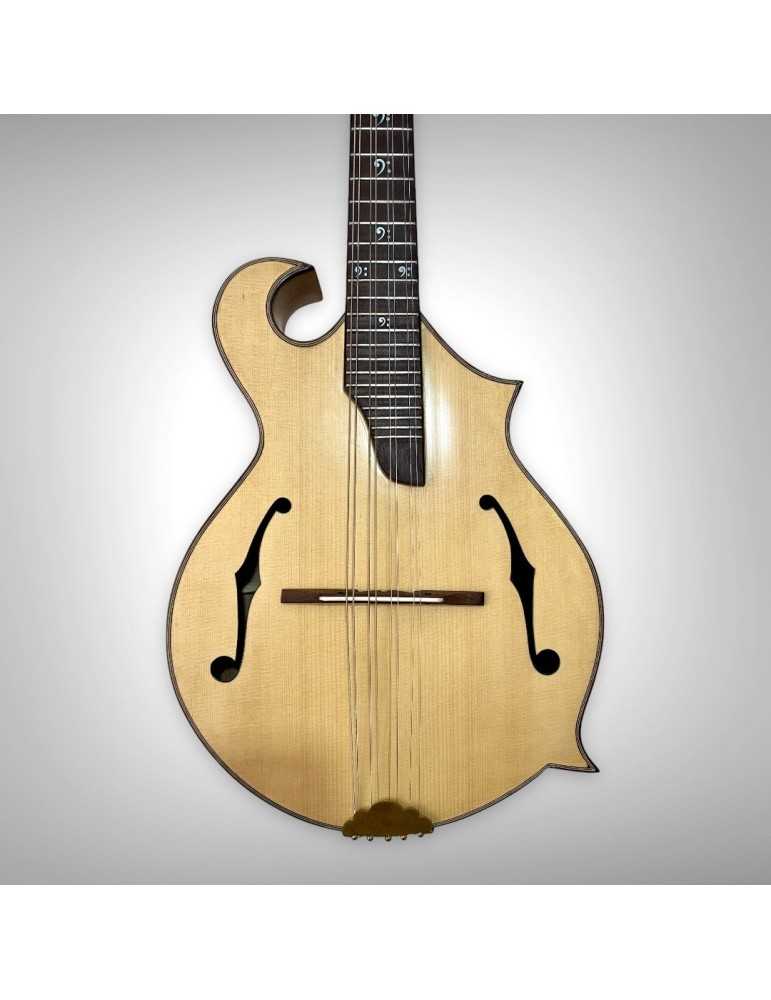 Mandolina F4 Floreada sin maleta, detalle en nácar