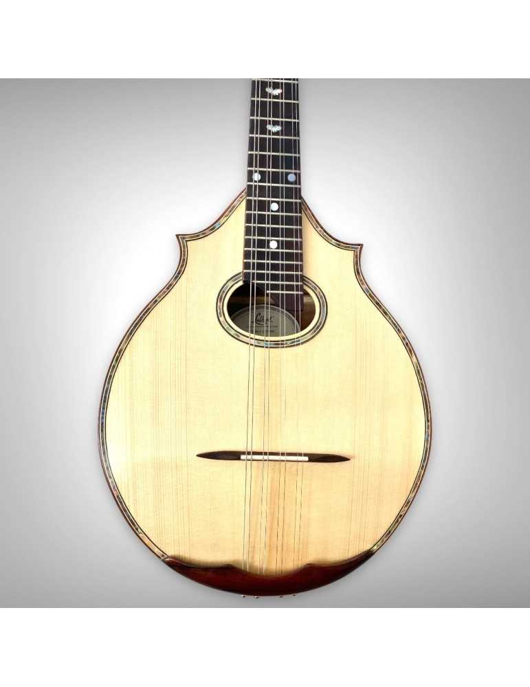Mandolina Doble Cutaway Luthart con Incrustaciones de Nácar