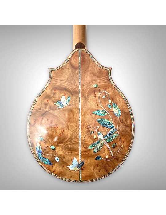 Mandolina Doble Cutaway Luthart con Incrustaciones de Nácar