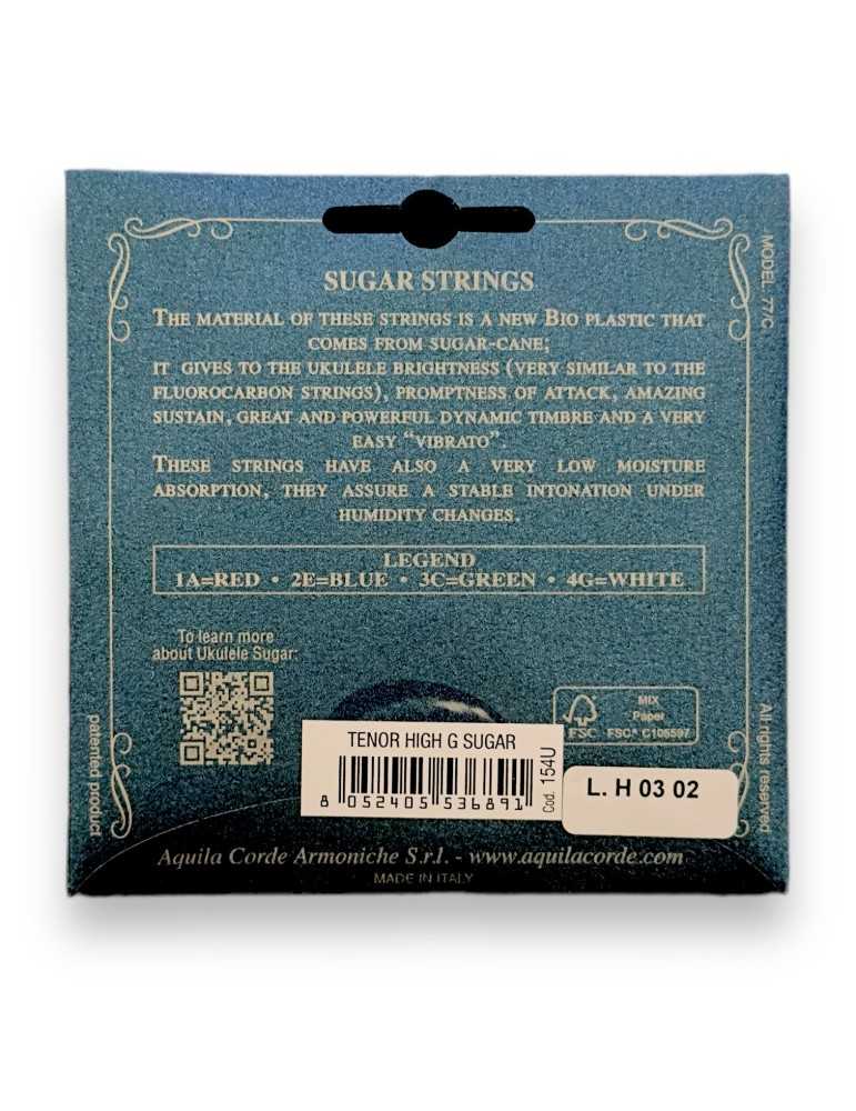Cuerdas de ukelele tenor Sugar Aquila de Italia