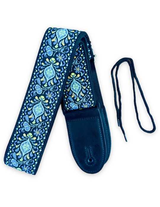 Correa bordada para guitarra y bajo, ajustable 150 cm