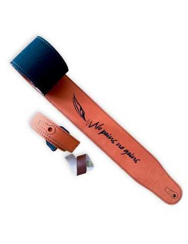 Correa Reversible para Guitarra y Bajo Café/Negro 2