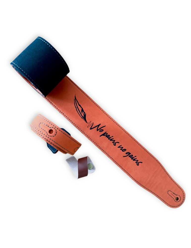 Correa Reversible para Guitarra y Bajo Café/Negro