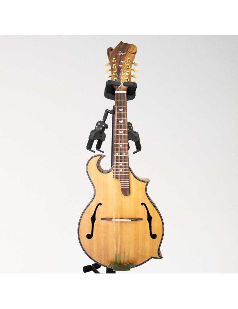 Mandolina Luthart F4 con diseño floral de nácar
