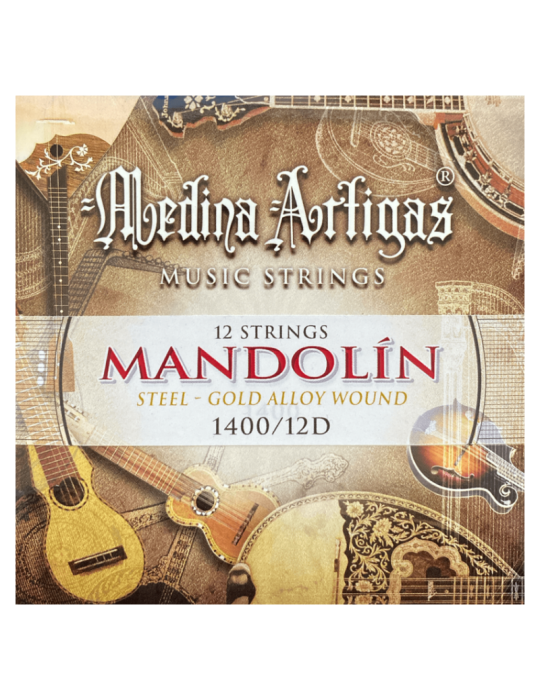 Set de 12 cuerdas para Mandolina Medina Artiga
