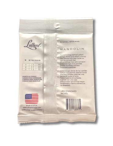 Encordado de Mandolina Luthart® Acero Niquelado 0.10 2