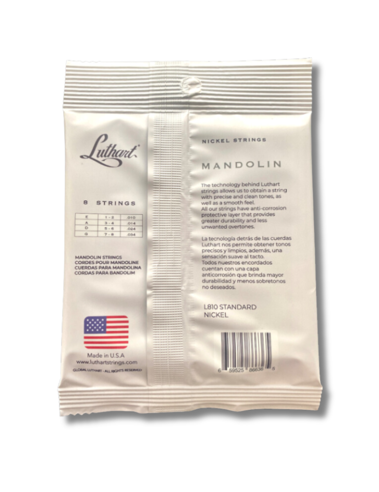 Encordado de Mandolina Luthart® Acero Niquelado 0.10