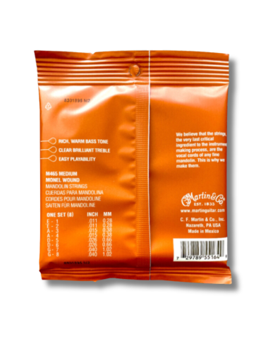 Set de cuerdas Martin M465 para mandolina 2
