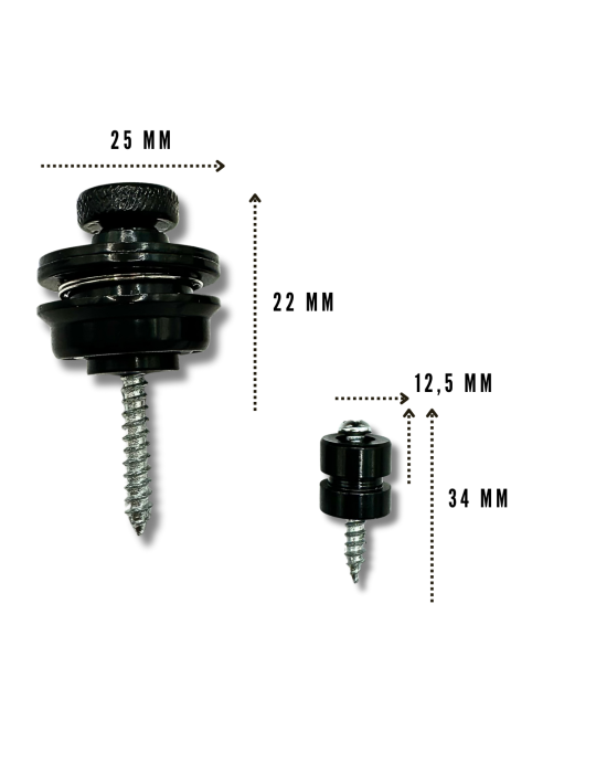 Pack 2 Strap Lock Negro - Seguridad para tu Instrumento