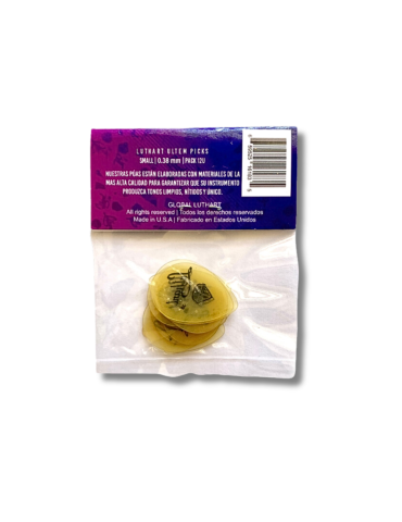 Pack 12 Uñetas Luthart Jazz 0.38mm Ultem 2