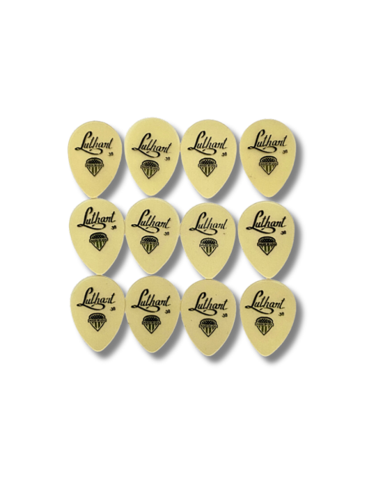 Pack 12 Uñetas Luthart Jazz 0.38mm Ultem