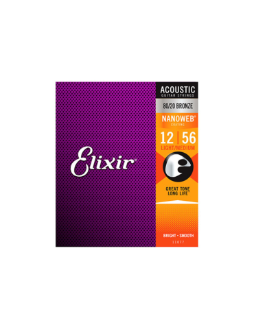 Encordado Guitarra Elixir 80/20 11077 Bronce 12|56