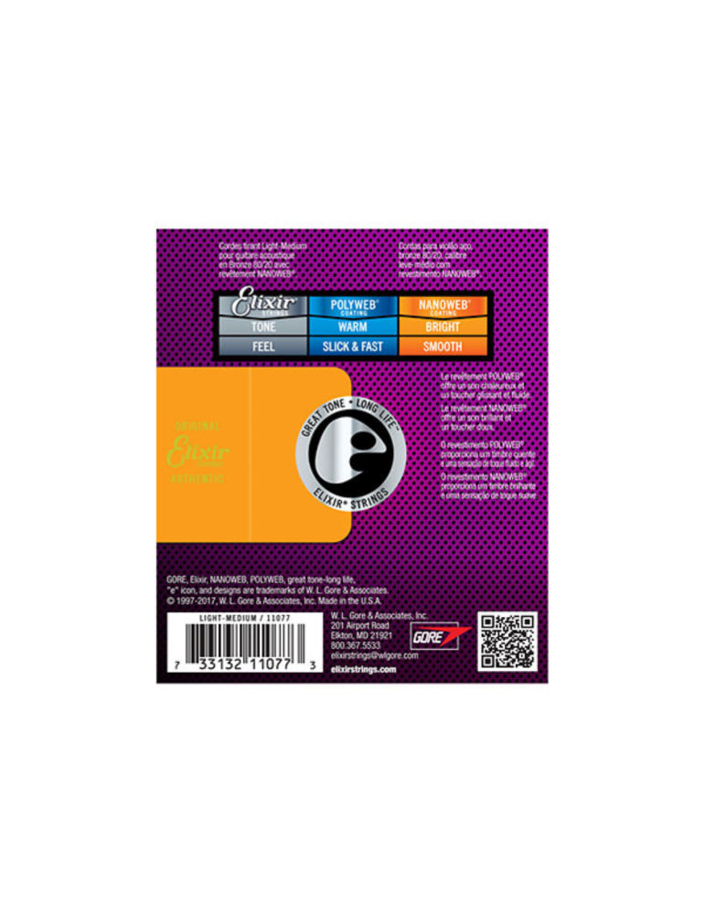 Encordado Guitarra Elixir 80/20 11077 Bronce 12|56