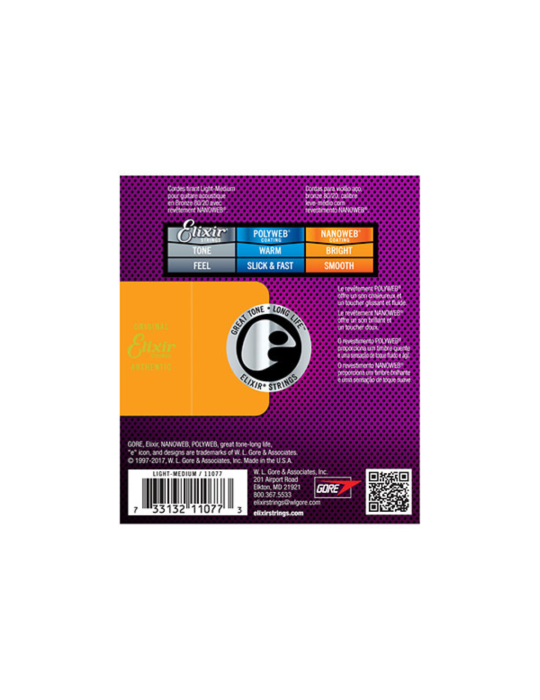Encordado Guitarra Elixir 80/20 11077 Bronce 12|56
