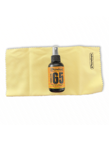 Pack Limpiador + Paño Dunlop N°65 - (118ml, 4oz) 2