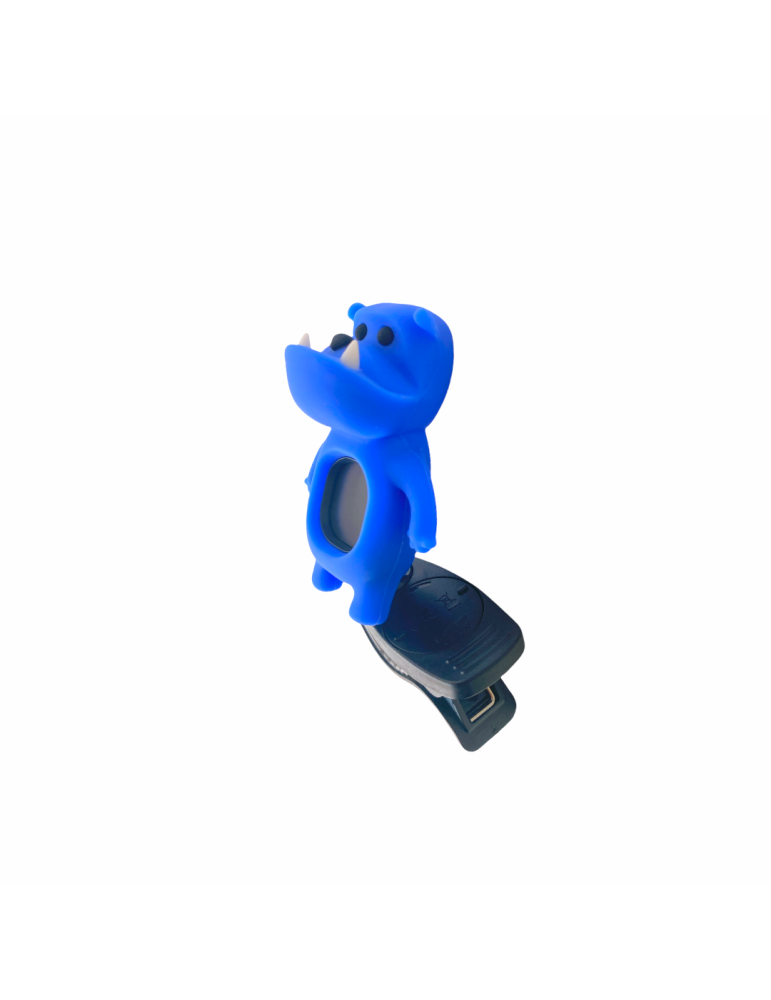 Afinador cromático azul para instrumentos musicales