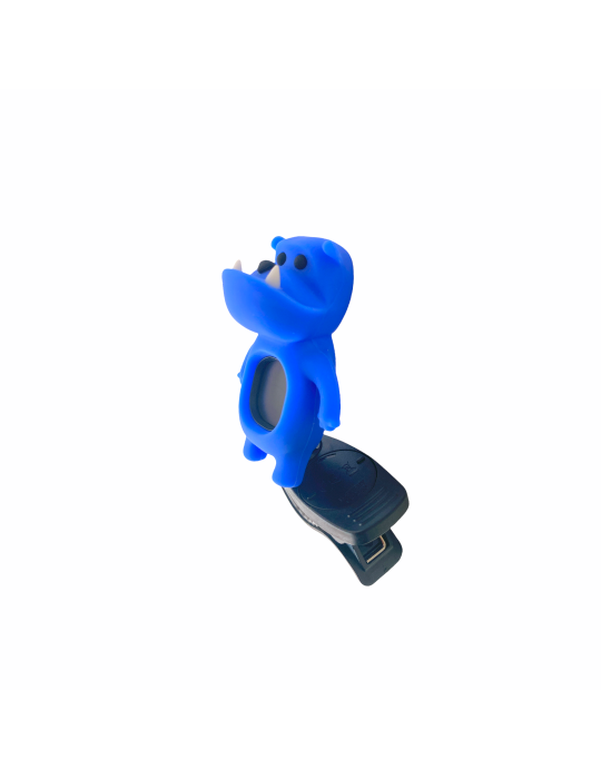 Afinador cromático azul para instrumentos musicales