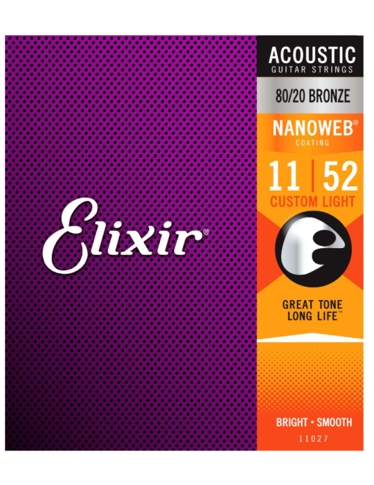 Cuerdas Elixir 80/20 Bronce - calibre 0.11