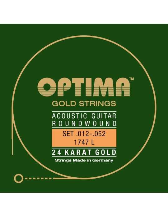 Set Optima ORO 24K - Cuerdas de guitarra acústica
