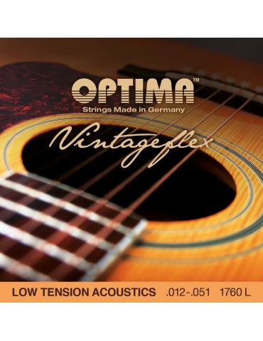 Set Optima Vintageflex - Light - Baja tensión - Guitarra Acústica - Made in Alemania